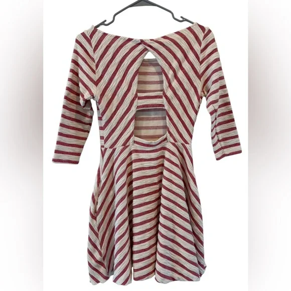 Free People Red and White Fit and Flare Boho Dress - Picture 6 of 8